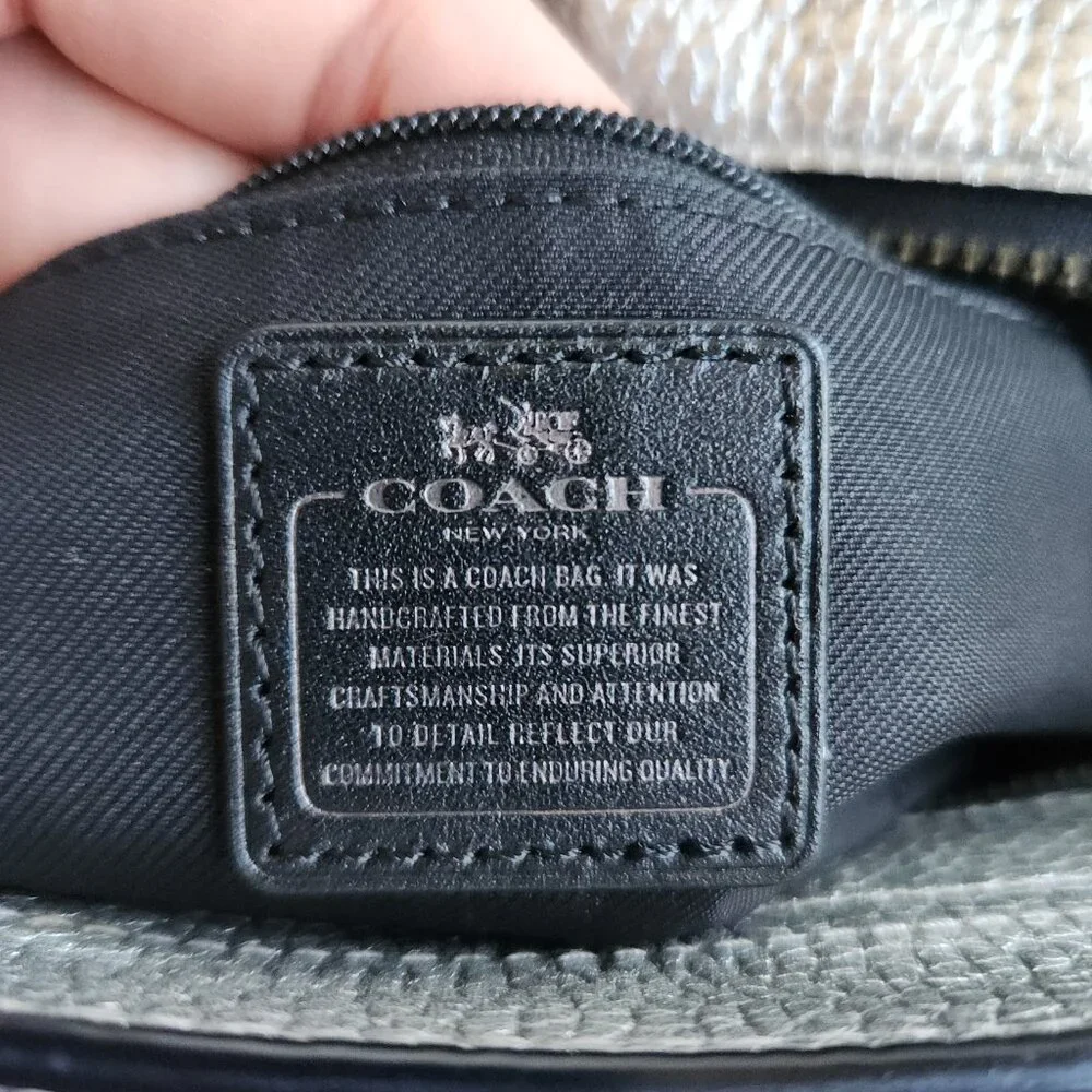 Coach Swagger 27 Pebble Leather Style w/o Strap in Silver - Style 34816 - Picture 7 of 16